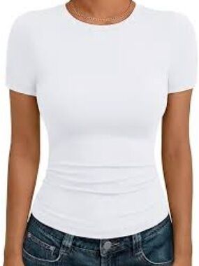 Classic Women's Short-Sleeve Crewneck Tee - White